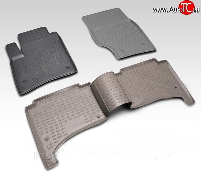 11 499 р. Комплект ковриков в салон Element 4 шт. (полиуретан, бежевые) Land Rover Range Rover 3 L322 дорестайлинг (2002-2006)  с доставкой в г. Майкоп