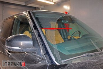 1 549 р. Водостоки (дефлектора) лобового стекла Стрелка 11 Land Rover Range Rover 4 L405 рестайлинг (2017-2022)  с доставкой в г. Майкоп. Увеличить фотографию 3