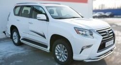 19 349 р. Защита переднего бампера (2 трубыØ63 и 42 мм, нержавейка) SLITKOFF Lexus GX460 J150 1-ый рестайлинг (2013-2019)  с доставкой в г. Майкоп. Увеличить фотографию 4