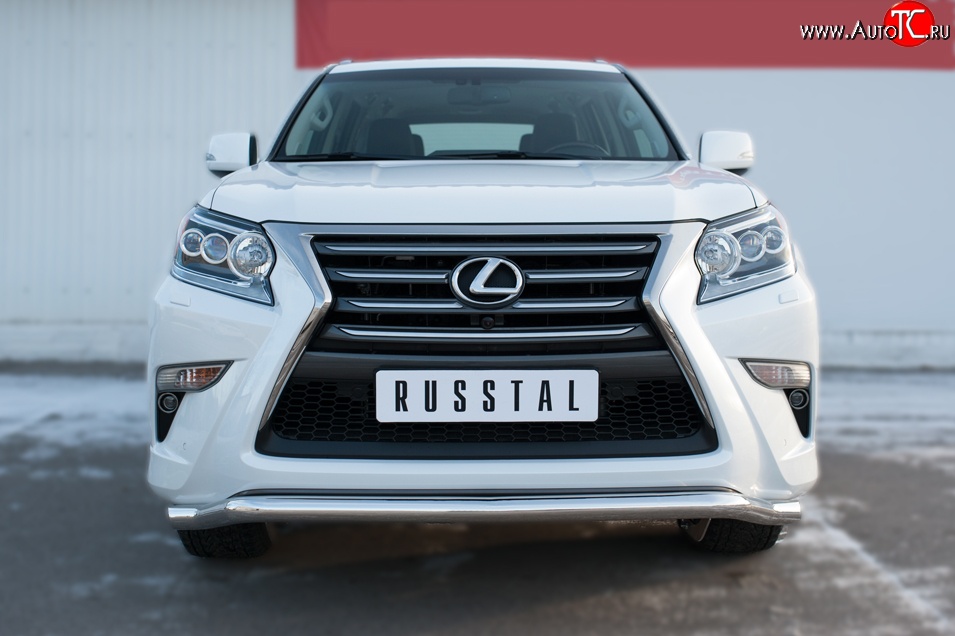 17 999 р. Защита переднего бампера (Ø63 мм волна, нержавейка) SLITKOFF Lexus GX460 J150 1-ый рестайлинг (2013-2019)  с доставкой в г. Майкоп