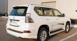 Защита заднего бампера (Ø76 мм, нержавейка) SLITKOFF Lexus GX460  J150 (2013-2022) 1-ый рестайлинг, 2-ой рестайлинг