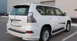 Защита заднего бампера (Ø76 мм уголки, нержавейка) SLITKOFF Lexus GX460  J150 (2013-2022) 1-ый рестайлинг, 2-ой рестайлинг