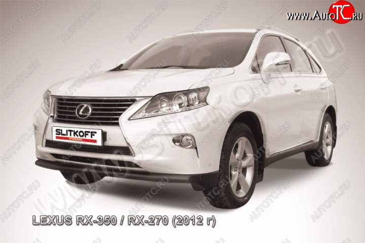 13 199 р. Защита переднего бампера из трубы d57 Slitkoff  Lexus RX  270 - RX350  AL10 (Цвет: серебристый)  с доставкой в г. Майкоп