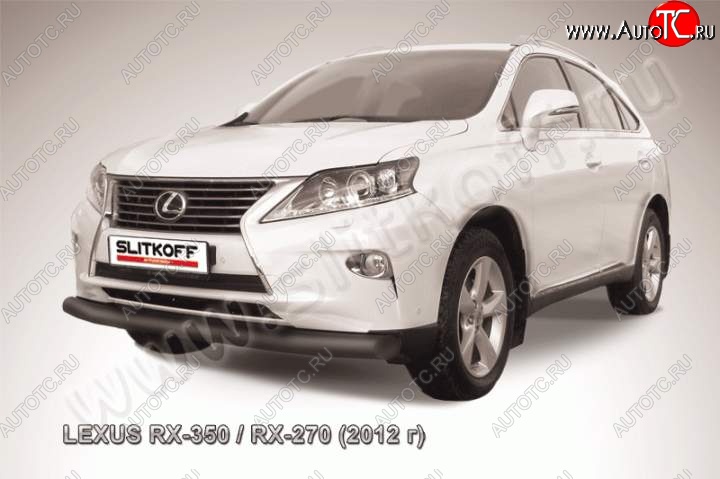 14 999 р. Защита переднего бампера из трубы d76 Slitkoff (дуга)  Lexus RX  270 - RX350  AL10 (Цвет: серебристый)  с доставкой в г. Майкоп