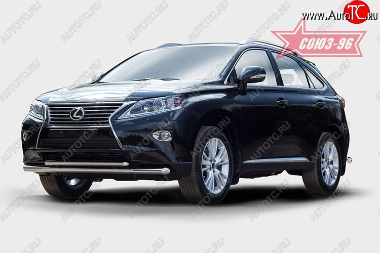 24 659 р. Защита переднего бампера одинарная Souz-96 (d60/42). Lexus RX450H AL10 дорестайлинг (2009-2012)  с доставкой в г. Майкоп