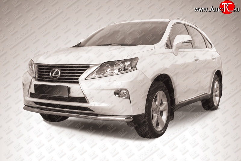 16 999 р. Одинарная защита переднего бампера из трубы диаметром 57 мм Slitkoff Lexus RX 270 AL20 дорестайлинг (2015-2019) (Нержавейка, Полированная)  с доставкой в г. Майкоп