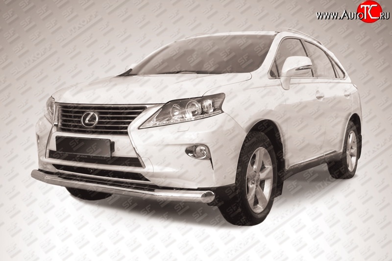 19 299 р. Одинарная защита переднего бампера диаметром 76 мм Slitkoff Lexus RX 270 AL20 дорестайлинг (2015-2019) (Нержавейка, Полированная)  с доставкой в г. Майкоп