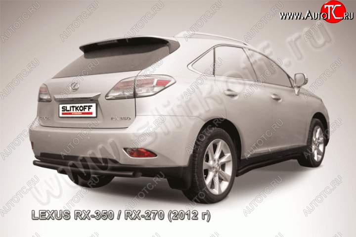 11 299 р. Защита заднего бампера из трубы d57 Slitkoff  Lexus RX  270 - RX350  AL10 (Цвет: серебристый)  с доставкой в г. Майкоп