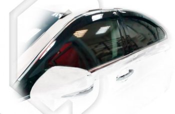 Дефлектора окон CA-Plastic Lexus ES350 XV40 дорестайлинг (2006-2009) (Classic полупрозрачный, Без хром.молдинга)