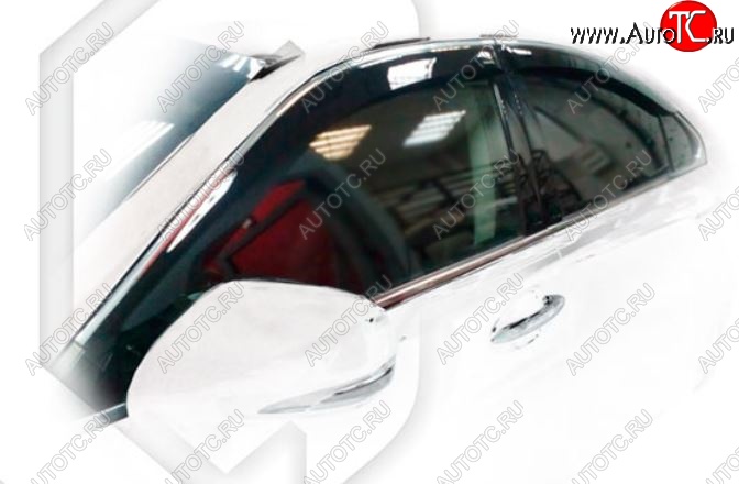 2 079 р. Дефлектора окон CA-Plastic Lexus ES350 XV40 дорестайлинг (2006-2009) (Classic полупрозрачный, Без хром.молдинга)  с доставкой в г. Майкоп