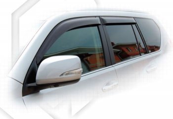 2 299 р. Дефлектора окон CA-Plastiс Lexus GX460 J150 дорестайлинг (2009-2013) (серия Classic полупрозрачный, Без хром.молдинга, Крепление только на скотч)  с доставкой в г. Майкоп. Увеличить фотографию 2