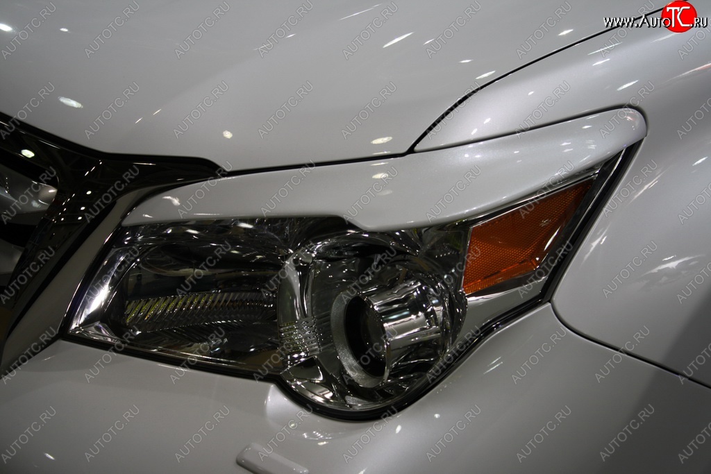 4 849 р. Реснички на фары F-SPORT Lexus GX460 J150 дорестайлинг (2009-2013) (Неокрашенные)  с доставкой в г. Майкоп