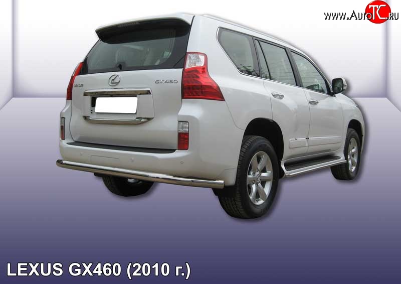 20 449 р. Защита заднего бампера из трубы диаметром 76 мм Slitkoff  Lexus GX460  J150 (2009-2013) дорестайлинг (Нержавейка, Полированная)  с доставкой в г. Майкоп