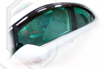 Дефлектора окон CA-Plastiс Lexus HS250h  F10 (2009-2013) дорестайлинг (Classic полупрозрачный, Без хром.молдинга)
