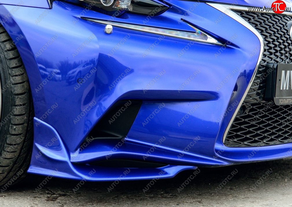 7 799 р. Клыки на передний бампер Tuning-Sport  Lexus IS250  XE30 седан (2013-2016) дорестайлинг (Неокрашенная)  с доставкой в г. Майкоп