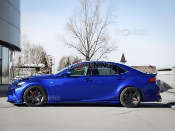 15 499 р. Накладки на пластиковые пороги (сплиттеры) MV-tuning  Lexus IS250  XE30 седан (2013-2016) дорестайлинг (Неокрашенные)  с доставкой в г. Майкоп. Увеличить фотографию 2