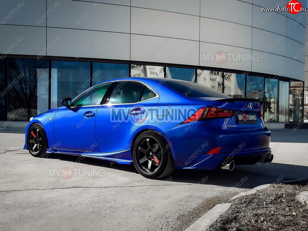 15 499 р. Накладки на пластиковые пороги (сплиттеры) MV-tuning  Lexus IS250  XE30 седан (2013-2016) дорестайлинг (Неокрашенные)  с доставкой в г. Майкоп
