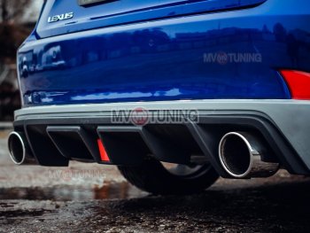 16 499 р. Диффузор заднего бампера MV tuning (со стоп сигналом и килями)  Lexus IS250  XE30 седан (2013-2016) дорестайлинг (Неокрашенный)  с доставкой в г. Майкоп. Увеличить фотографию 2