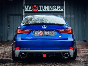 16 499 р. Диффузор заднего бампера MV tuning (со стоп сигналом и килями)  Lexus IS250  XE30 седан (2013-2016) дорестайлинг (Неокрашенный)  с доставкой в г. Майкоп. Увеличить фотографию 3