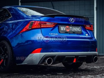 16 499 р. Диффузор заднего бампера MV tuning (со стоп сигналом и килями)  Lexus IS250  XE30 седан (2013-2016) дорестайлинг (Неокрашенный)  с доставкой в г. Майкоп. Увеличить фотографию 4