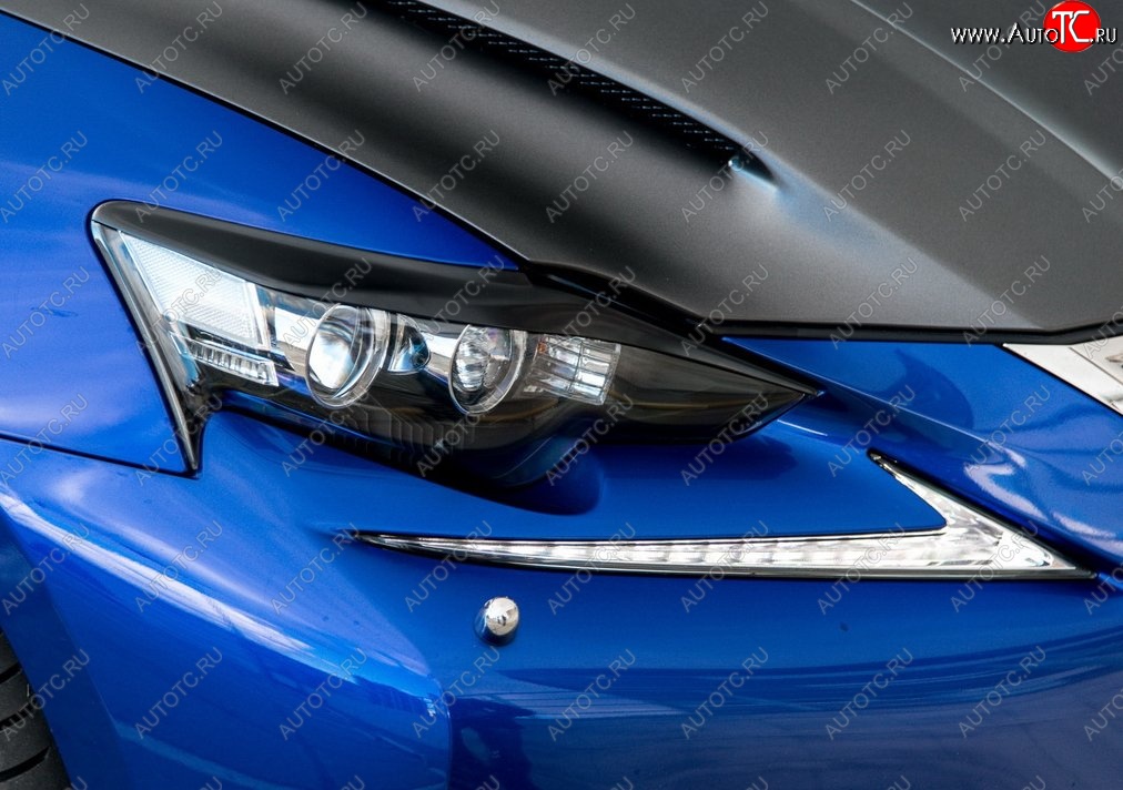 1 299 р. Реснички на фары Tuning-Sport  Lexus IS250  XE30 седан (2013-2016) дорестайлинг (Неокрашенные)  с доставкой в г. Майкоп