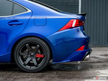 14 499 р. Диффузор заднего бампера var №1 (с килями) MV-Tuning  Lexus IS250  XE30 седан (2013-2016) дорестайлинг  с доставкой в г. Майкоп. Увеличить фотографию 3