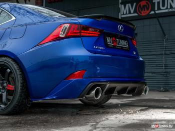 14 499 р. Диффузор заднего бампера var №1 (с килями) MV-Tuning  Lexus IS250  XE30 седан (2013-2016) дорестайлинг  с доставкой в г. Майкоп. Увеличить фотографию 4