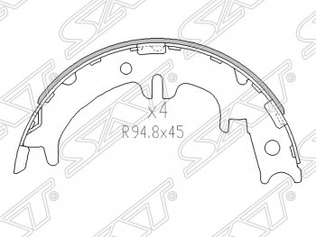 Колодки тормозные SAT (ручного тормоза) Lexus RX400H XU30 рестайлинг (2005-2009)