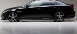 8 599 р. Пороги накладки CT Lexus IS250 XE20 седан дорестайлинг (2005-2013) (Неокрашенные)  с доставкой в г. Майкоп. Увеличить фотографию 4