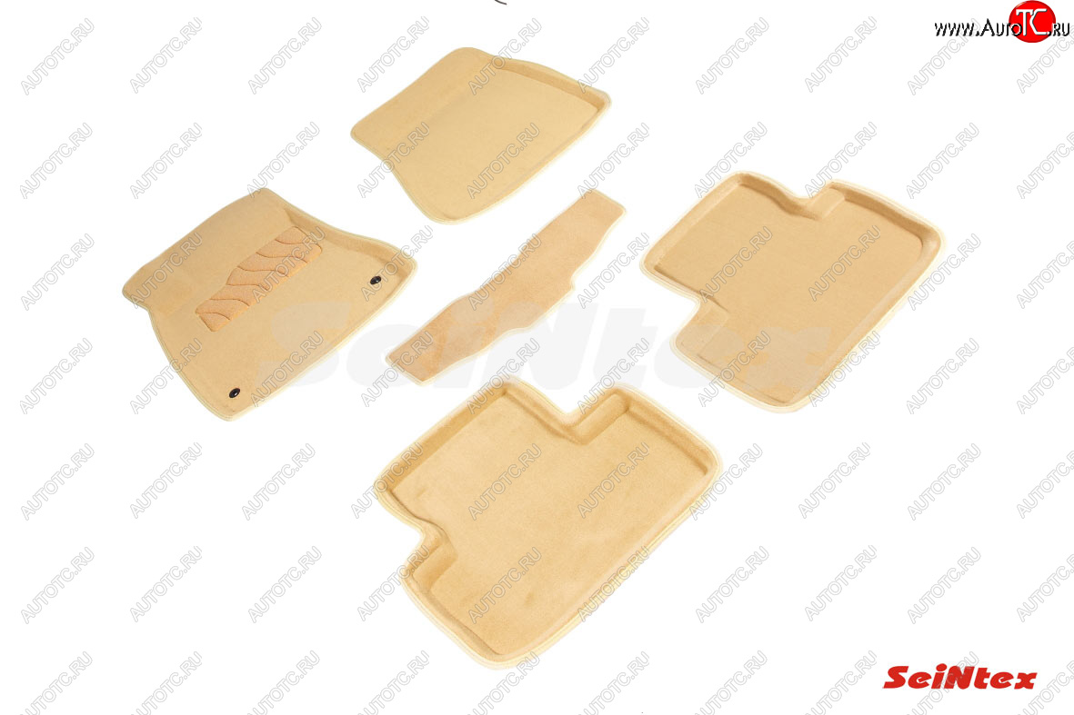 7 399 р. Текстильные 3D коврики в салон (кроме версий с гибрид. двигателем) SEINTEX бежевые Lexus IS250 XE20 седан дорестайлинг (2005-2013)  с доставкой в г. Майкоп