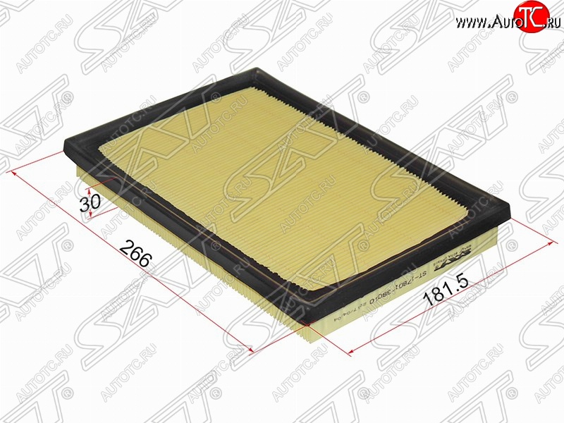299 р. Фильтр воздушный двигателя SAT (266х181.5х30 mm)  Lexus LS460  XF40 (2006-2012), Lexus LS600HL  XF40 (2006-2009), Toyota Camry ( XV50,  XV55) (2011-2018)  с доставкой в г. Майкоп