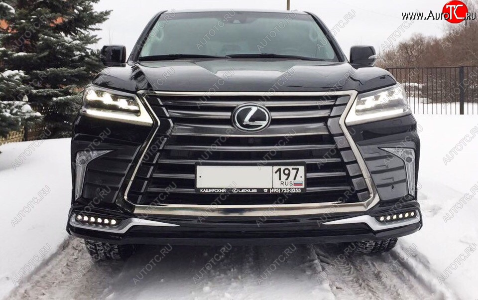 15 199 р. Дневные ходовые огни в накладку бампера Автократ Автократ Lexus LX570 J200 2-ой рестайлинг (2015-2022)  с доставкой в г. Майкоп