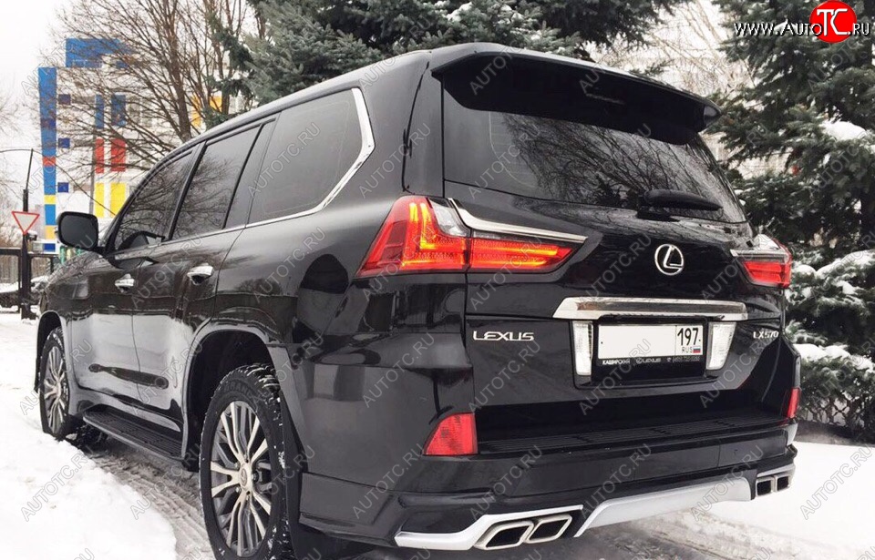 22 699 р. Накладка заднего бампера Автократ (без глушителя)  Lexus LX450d  J200 - LX570  J200 (Неокрашенная)  с доставкой в г. Майкоп