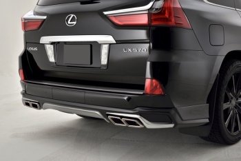 22 699 р. Накладка заднего бампера Автократ (без глушителя)  Lexus LX450d  J200 - LX570  J200 (Неокрашенная)  с доставкой в г. Майкоп. Увеличить фотографию 2