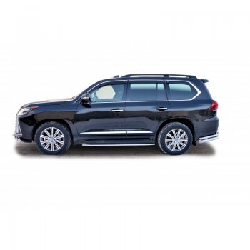 Защита порогов ТехноСфера (Техно Сфера) (нержавейка, d40 mm) Lexus LX450d  J200 - LX570  J200