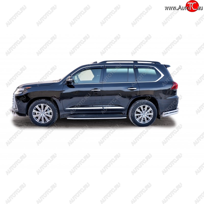 26 799 р. Защита порогов ТехноСфера (Техно Сфера) (нержавейка, d40 mm) Lexus LX450d J200 2-ой рестайлинг (2015-2022)  с доставкой в г. Майкоп