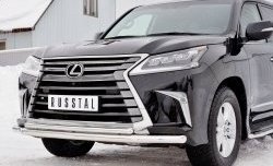 20 999 р. Защита переднего бампера (2 трубыØ63 и 42 мм, нержавейка) SLITKOFF  Lexus LX450d  J200 (2015-2022) 2-ой рестайлинг  с доставкой в г. Майкоп. Увеличить фотографию 4
