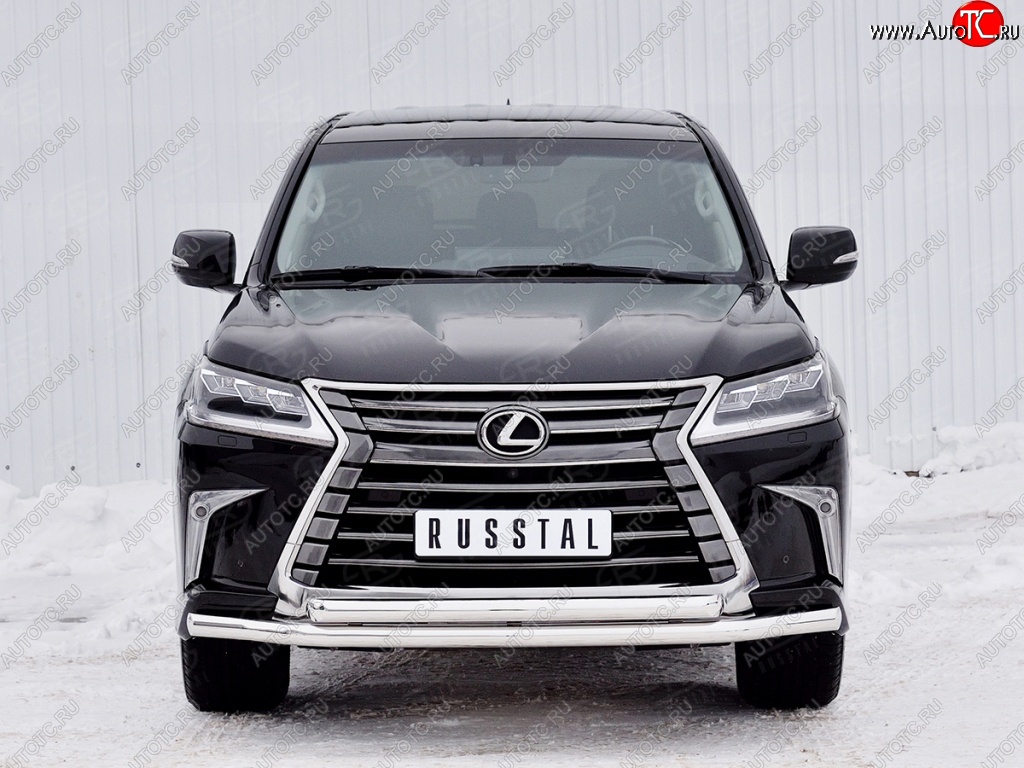 22 699 р. Защита переднего бампера (2 трубыØ63 мм, нержавейка) SLITKOFF  Lexus LX450d  J200 (2015-2022) 2-ой рестайлинг  с доставкой в г. Майкоп