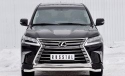 Защита переднего бампера (Ø63 мм, нержавейка) SLITKOFF Lexus LX450d  J200 (2015-2022) 2-ой рестайлинг