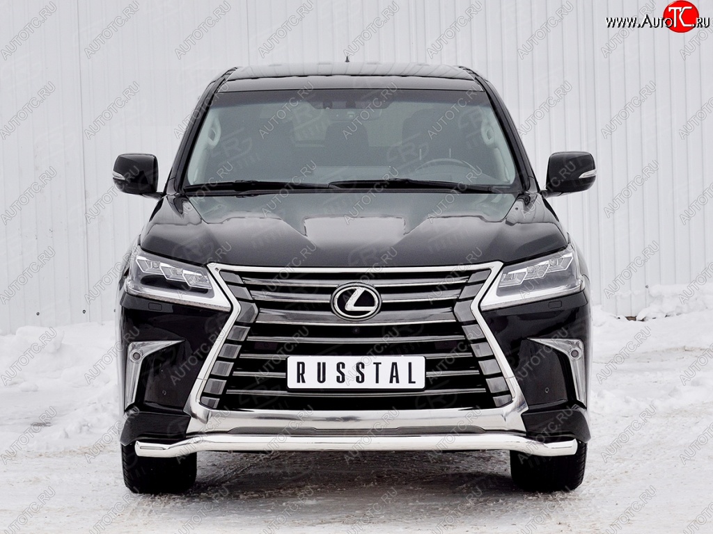 17 999 р. Защита переднего бампера (Ø63 мм, нержавейка) SLITKOFF  Lexus LX450d  J200 (2015-2022) 2-ой рестайлинг  с доставкой в г. Майкоп