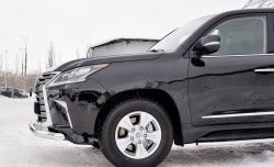 17 699 р. Защита переднего бампера (Ø76 мм, нержавейка) SLITKOFF  Lexus LX450d  J200 (2015-2022) 2-ой рестайлинг  с доставкой в г. Майкоп. Увеличить фотографию 3