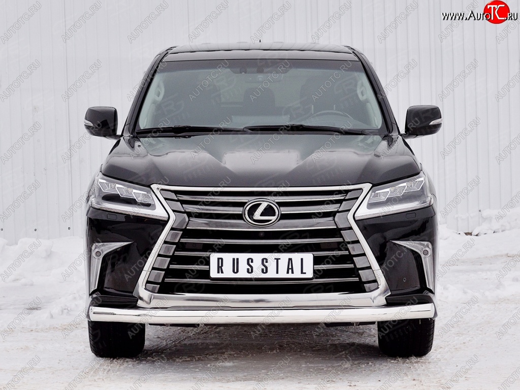 17 699 р. Защита переднего бампера (Ø76 мм, нержавейка) SLITKOFF  Lexus LX450d  J200 (2015-2022) 2-ой рестайлинг  с доставкой в г. Майкоп