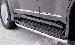 14 999 р. Защита порогов из круглой трубы диаметром 42 мм SLITKOFF  Lexus LX450d  J200 (2015-2022) 2-ой рестайлинг  с доставкой в г. Майкоп. Увеличить фотографию 2