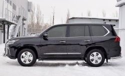 14 999 р. Защита порогов из круглой трубы диаметром 42 мм SLITKOFF  Lexus LX450d  J200 (2015-2022) 2-ой рестайлинг  с доставкой в г. Майкоп. Увеличить фотографию 3