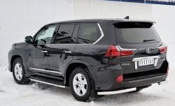 17 649 р. Защита заднего бампера (Ø63 мм уголки, нержавейка) SLITKOFF Lexus LX450d J200 2-ой рестайлинг (2015-2022)  с доставкой в г. Майкоп. Увеличить фотографию 2