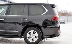17 649 р. Защита заднего бампера (Ø63 мм уголки, нержавейка) SLITKOFF Lexus LX450d J200 2-ой рестайлинг (2015-2022)  с доставкой в г. Майкоп. Увеличить фотографию 3