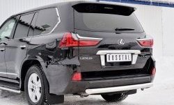 18 599 р. Защита заднего бампера (Ø76 мм, нержавейка, NOT F-SPORT/HERITAGE) SLITKOFF Lexus LX450d J200 2-ой рестайлинг (2015-2022)  с доставкой в г. Майкоп. Увеличить фотографию 4