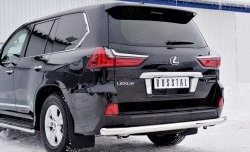 19 299 р. Защита заднего бампера (Ø76 мм, нержавейка) SLITKOFF Lexus LX450d J200 2-ой рестайлинг (2015-2022)  с доставкой в г. Майкоп. Увеличить фотографию 4