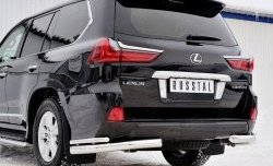 16 349 р. Защита заднего бампера из двойных боковых уголков с диаметром труб 76 и 42 мм SLITKOFF Lexus LX450d J200 2-ой рестайлинг (2015-2022)  с доставкой в г. Майкоп. Увеличить фотографию 4