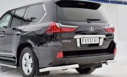15 299 р. Защита заднего бампера (Ø76 мм уголки, нержавейка) SLITKOFF Lexus LX450d J200 2-ой рестайлинг (2015-2022)  с доставкой в г. Майкоп. Увеличить фотографию 4
